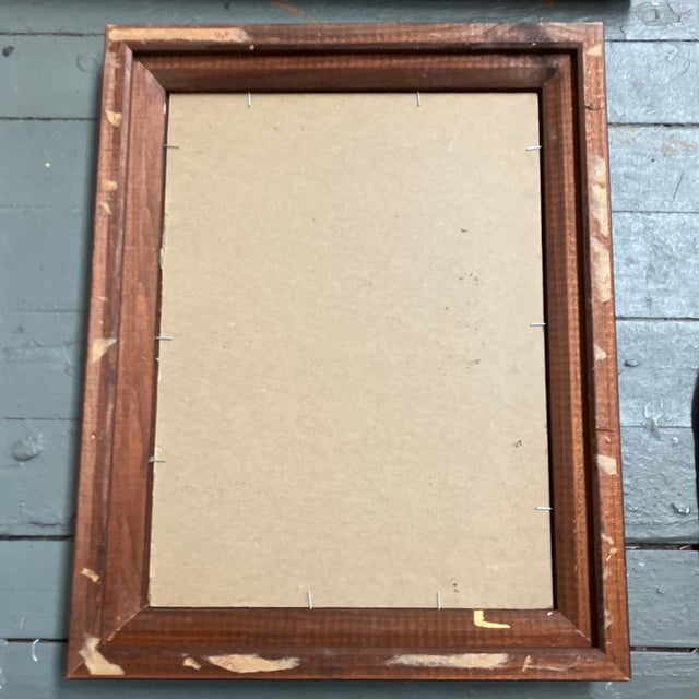 1960s 1960’s Original Abstract Female Portrait Painting Vintage Wood Frame Signed For Sale - Image 5 of 5