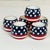 Vintage Americana Arts & Crafts Boho Chic Painted Wood Flag Motif Napkin Rings - Set of 6 - 4th of July For Sale - Image 11 of 14