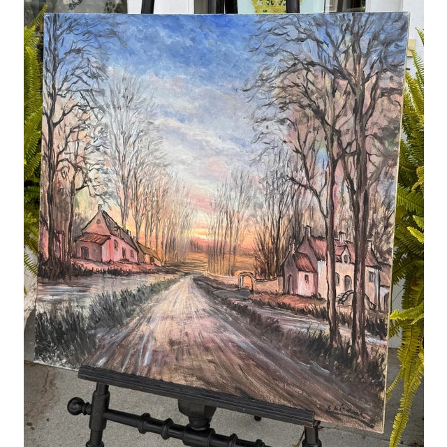 Modern Original Roger Etienne French Landscape Oil Painting For Sale - Image 3 of 8