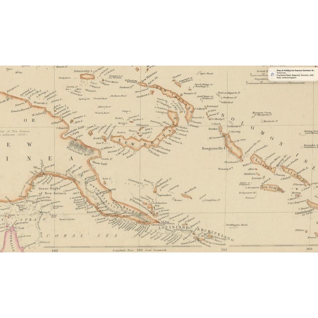 Antique Map in Paper, 1860 For Sale - Image 6 of 10