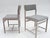 Brown Set of Chairs in Whitened Oakwood & Kvadrat Fabric For Sale - Image 8 of 18
