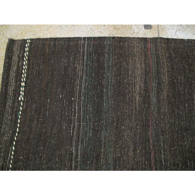 Brown Galerie Shabab Collection Mid-20th Century Handmade Turkish Tribal Flat-Weave Accent Rug in Brown For Sale - Image 8 of 10