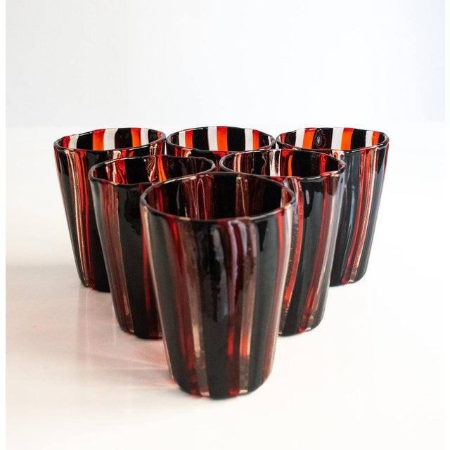 Murano Carmen Drinking Glasses by Angelo Ballarin for Ribes Studio, 2004, Set of 6 For Sale - Image 15 of 15