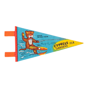 Vintage Cypress Gardens Florida Felt Flag Pennant