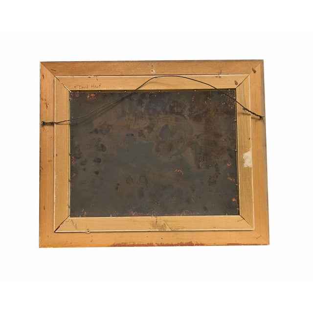 Metal Modern Art Framed Enamel on Copper Painting For Sale - Image 7 of 7