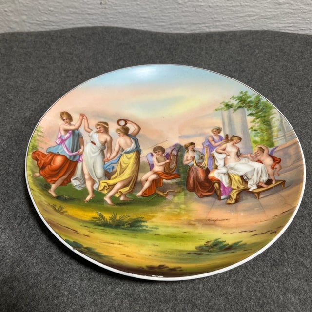 Antique Victoria (Austria) Porcelain Wall/Cabinet Plate For Sale - Image 4 of 7