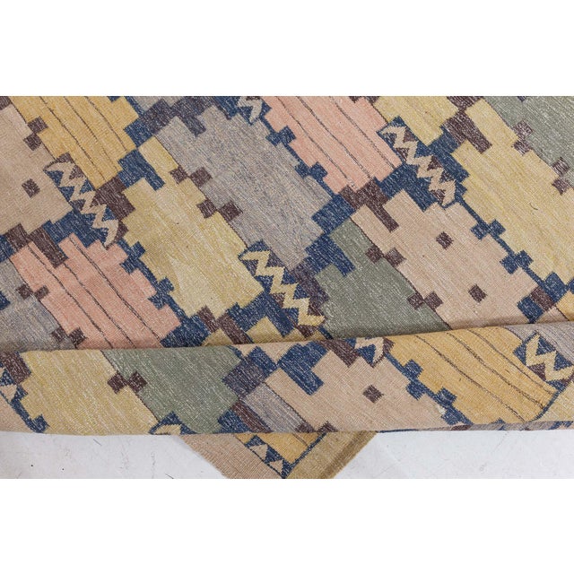 Textile Modern Swedish Flat Weave Rug by Doris Leslie Blau For Sale - Image 7 of 8