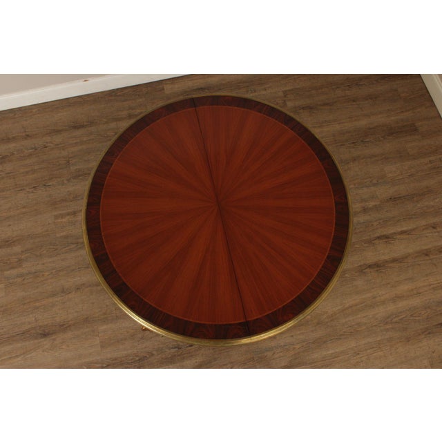 Wood French Louis XV Style Ormolu Mounted Round Expandable Dining Table For Sale - Image 7 of 12