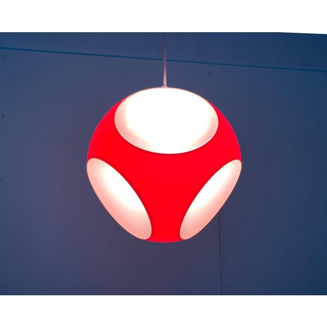 Red Space Age UFO Pendant Lamp by Luigi Colani, 1970s For Sale - Image 8 of 18