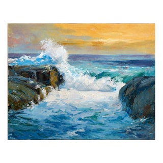Jusa, Seascape, 1997, Acrylic on Canvas For Sale