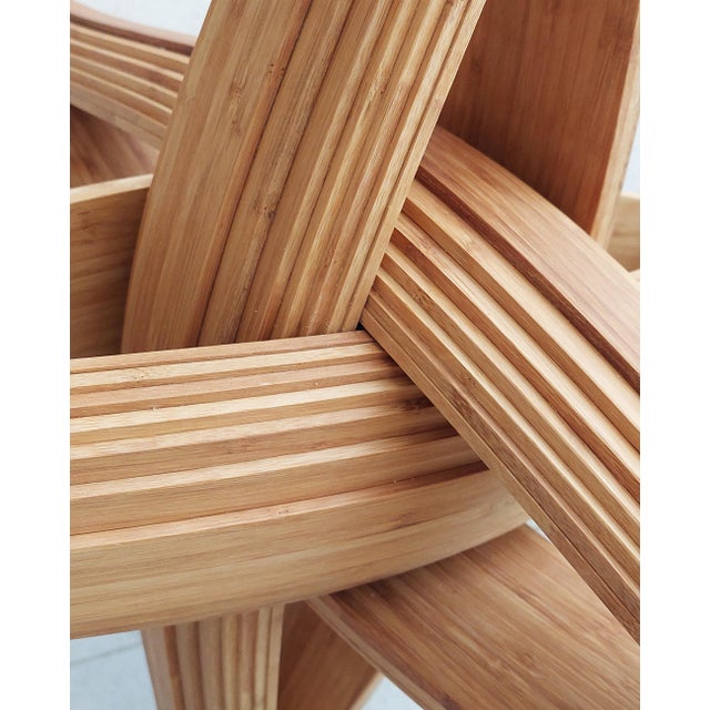 2020s "Lock" Caramel Bamboo Coffeetable For Sale - Image 5 of 8