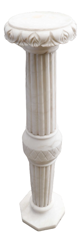 Pedestal Column in White Marble, 1991