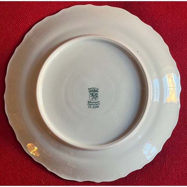 Schumann Bavaria Pink Lattice Porcelain 8" Plates Us Zone - Set of 8 For Sale - Image 9 of 11