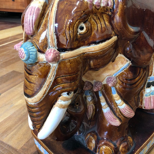 MidCentury Ceramic Elephant Plant Stand Chairish