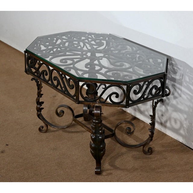 Wrought Iron Coffee Table, 1930s For Sale - Image 3 of 15