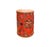 Distressed Orange Tibetan Style Jewel Tower Graphic Round Drum Table For Sale - Image 4 of 8