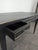 Large Louis XVI Flat Desk in Black Lacquered and Gold Trim For Sale - Image 6 of 10