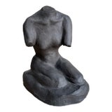 Signed Hand-Built Ceramic Torso Sculpture | Modernist Studio Work For Sale