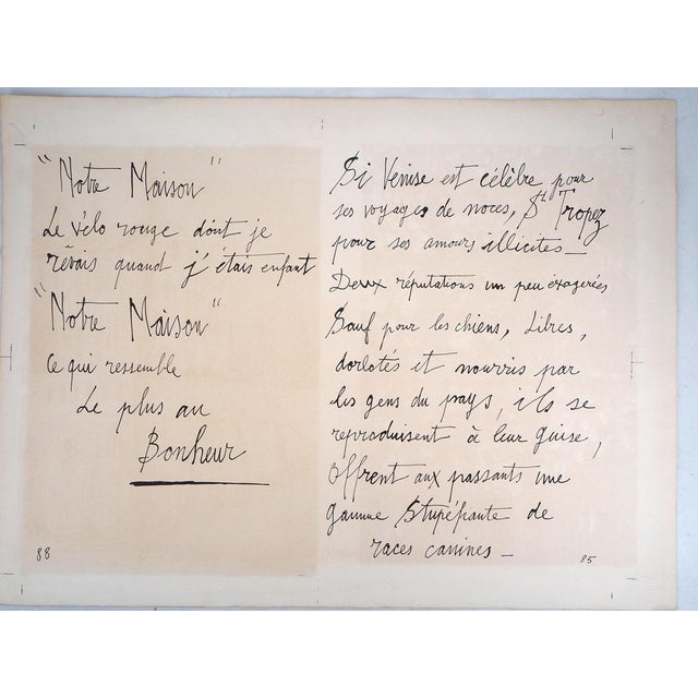 Bernard Buffet, Our House, Original Lithograph For Sale - Image 6 of 7