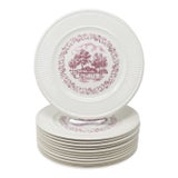 Vintage Wedgwood Scenes of Old New York Dinner Plates - 12 Pieces For Sale