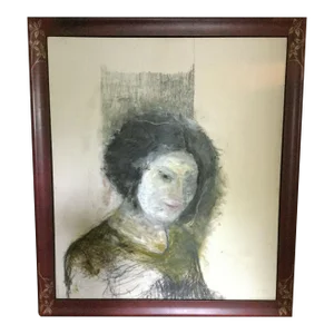 Christos Koutsouras Untitled Female Portrait Painting
