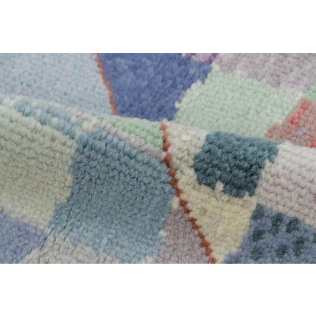 Vintage Italian Abstract Geometric Rug in Bright Pastel Tones - Rug & Kilim For Sale In New York - Image 6 of 7