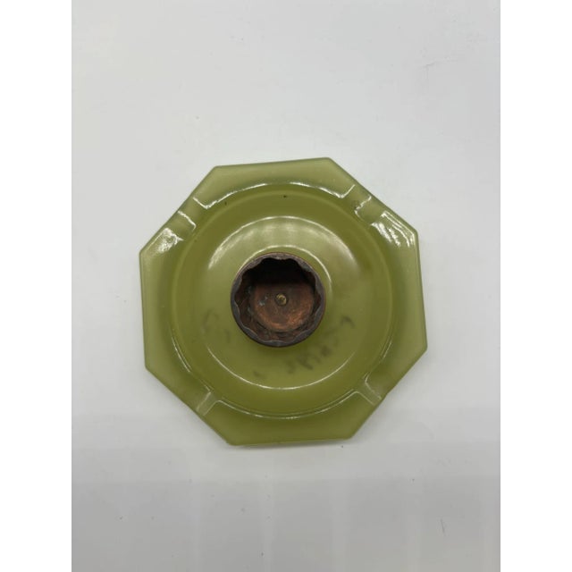 Art Deco 1920s Art Deco Agate & Copper Match Holder Ashtray For Sale - Image 3 of 4