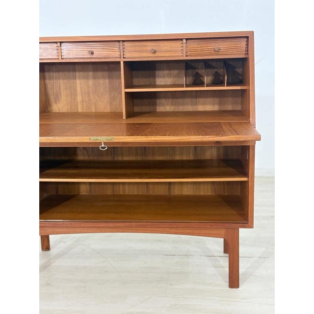 Mid-Century Danish Secretary in Teak by Bernhard Pedersen & Søn for Eskilstrup-Falster Møbelfabrik, 1960s For Sale - Image 12 of 18
