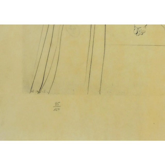 Des rois pendus aux arbres (kings hanging in the trees) in an original etching and drypoint realized by s. Dalì in 1973....