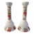 Mid-Century Porcelain Poinsettia & Holly Candle Holders, a Pair For Sale