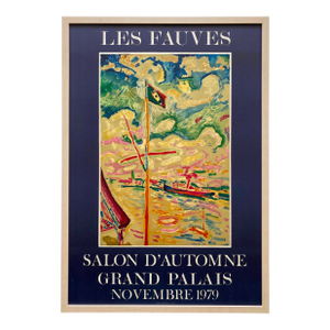 Georges Braque Vintage 1979 Fauvism Lithograph Print Framed Paris Exhibition Poster " Port of Antwerp " 1905