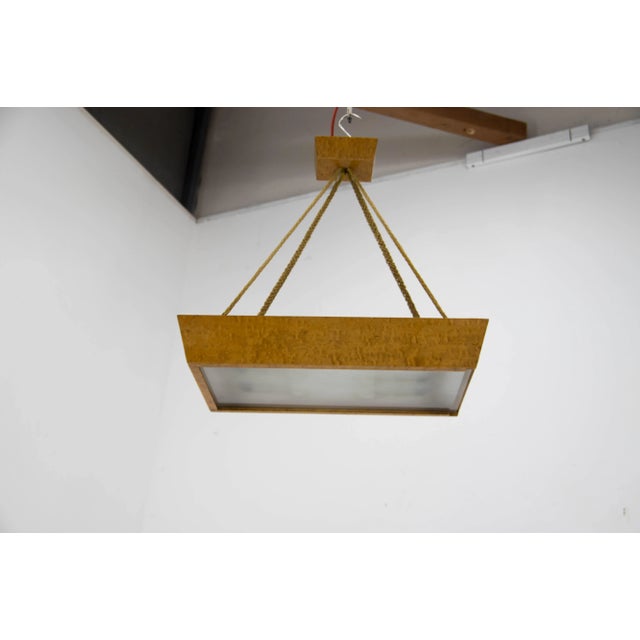 1950s Mid-Century Pendant in Wood and Glass by Krasna Jizba, 1950s For Sale - Image 5 of 9