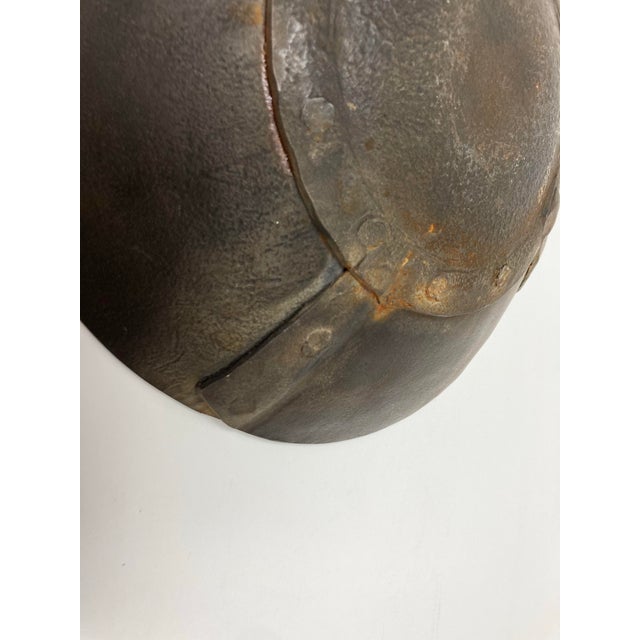 Vintage Brutalist Iron Bowl With Fine Original Age Patina For Sale - Image 12 of 12