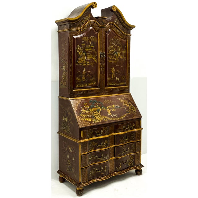 Maitland Smith Chinoiserie Painted Secretary Desk Chairish