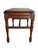 Modern Vintage Wood Stool With New Upholstery For Sale - Image 3 of 6