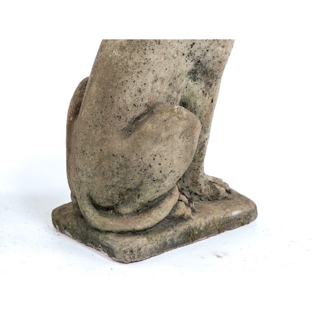 Sculpture Materials Matched Pair of Composite Stone Dogs With Fruit Baskets, England Mid 20th C. For Sale - Image 7 of 13