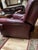 Mid-Century Modern Bradington & Young Burgundy Leather Chair & Ottoman For Sale - Image 3 of 7