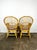 Vintage Rattan Bamboo Fan Back Chairs- A Pair For Sale - Image 4 of 10