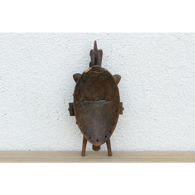 Wood Vintage Lizard Headrest Mask Art For Sale - Image 7 of 8