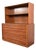 Robsjohn-Gibbings for Widdicomb Mid-Century Modern Sculpted Walnut Chest of Drawers With Bookcase Hutch Top, 1950s For Sale