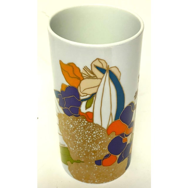 Mid-Century Modern Mid 20th Century Rosenthal Studio-Linie Wolf Bauer White Porcelain Floral Vase For Sale - Image 3 of 11