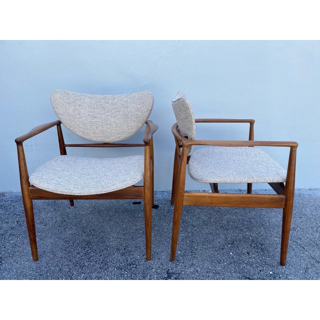 Finn Juhl No. 48 Danish Modern Chairs for Baker, 1950's - A Pair For Sale - Image 12 of 18