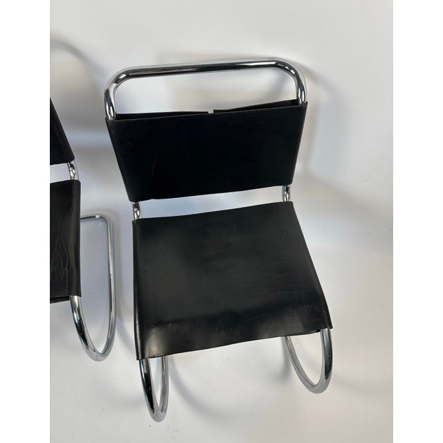MR10 Chairs by Ludwig Mies Van Der Rohe for Knoll International, 1970s, Set of 2 For Sale - Image 6 of 10