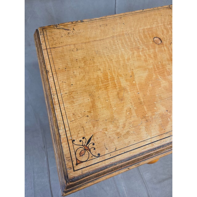 Wood Antique Late 19th Century English Pine Faux Bois Maple Chest of Drawers For Sale - Image 7 of 14