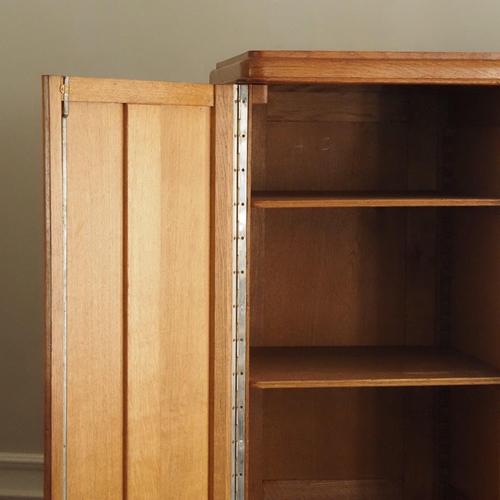 Vintage Art Deco Three-Door Wardrobe with Mirrored Door, 1930s For Sale - Image 11 of 18