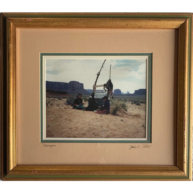 Native American Vintage Photograph of Navajo Women in Desert For Sale - Image 3 of 8