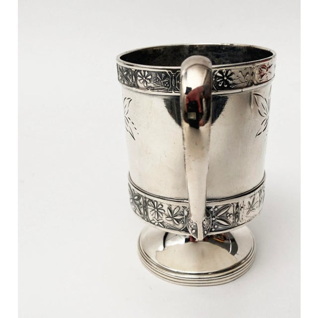 Metal Late 19th Century Pelton Brothers & Co. Silver Plate Cup With Floral Motif For Sale - Image 7 of 12