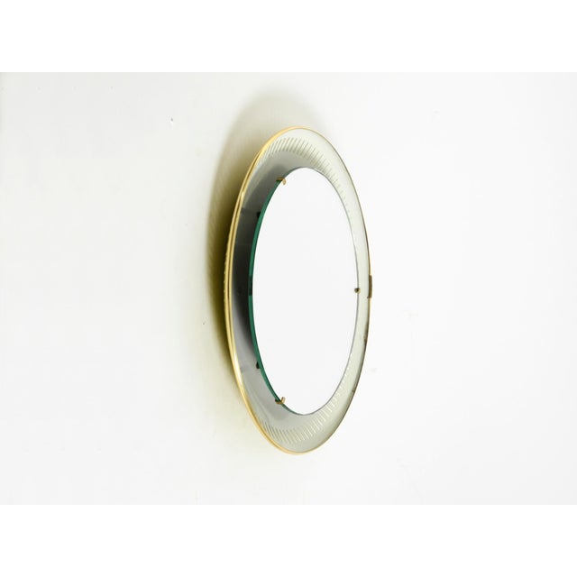 Mid-Century Round Illuminated Metal Mirror from Hillebrand, 1966 For Sale - Image 6 of 18