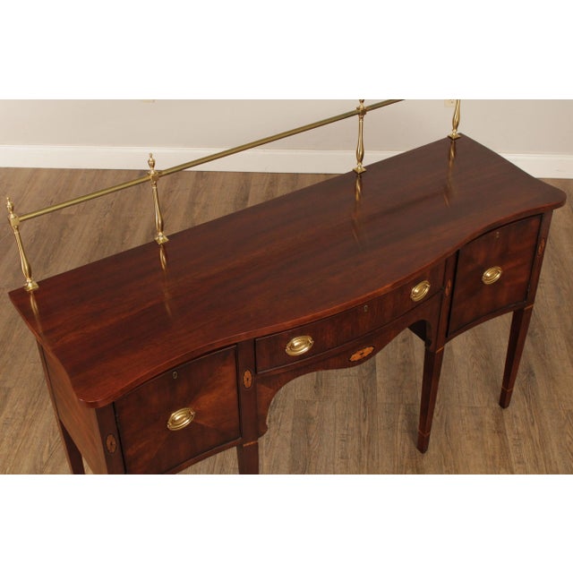 1980s 1980s Statton Hepplewhite Style Cherry 'Centennial' Serpentine Sideboard For Sale - Image 5 of 13