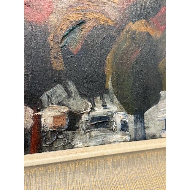 Textile Mid 20th Century American Modernist Cityscape For Sale - Image 7 of 10